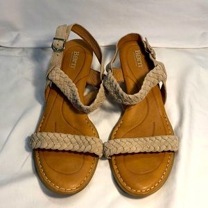 Born sz 10 braided suede/leather sandals